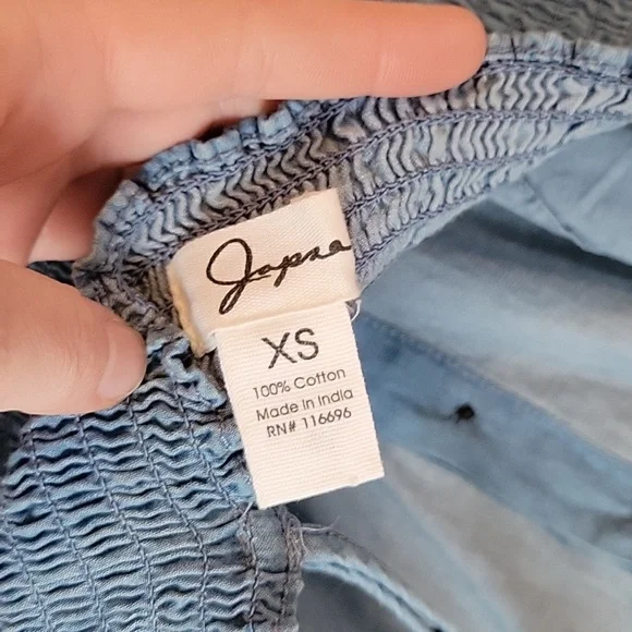 Light Blue Denim Button-Front Sundress - Picture 4 of 4